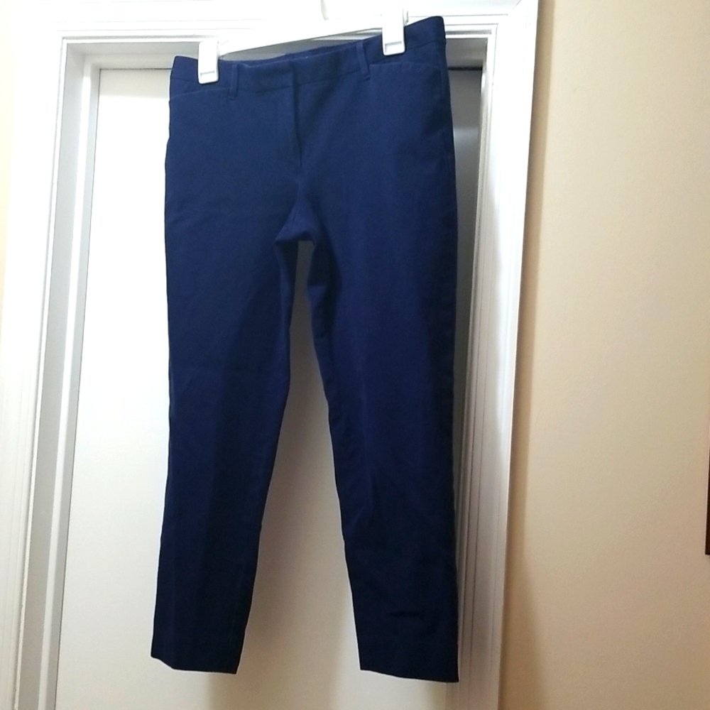 Gap Navy Slim cropped thick flat front dress pants